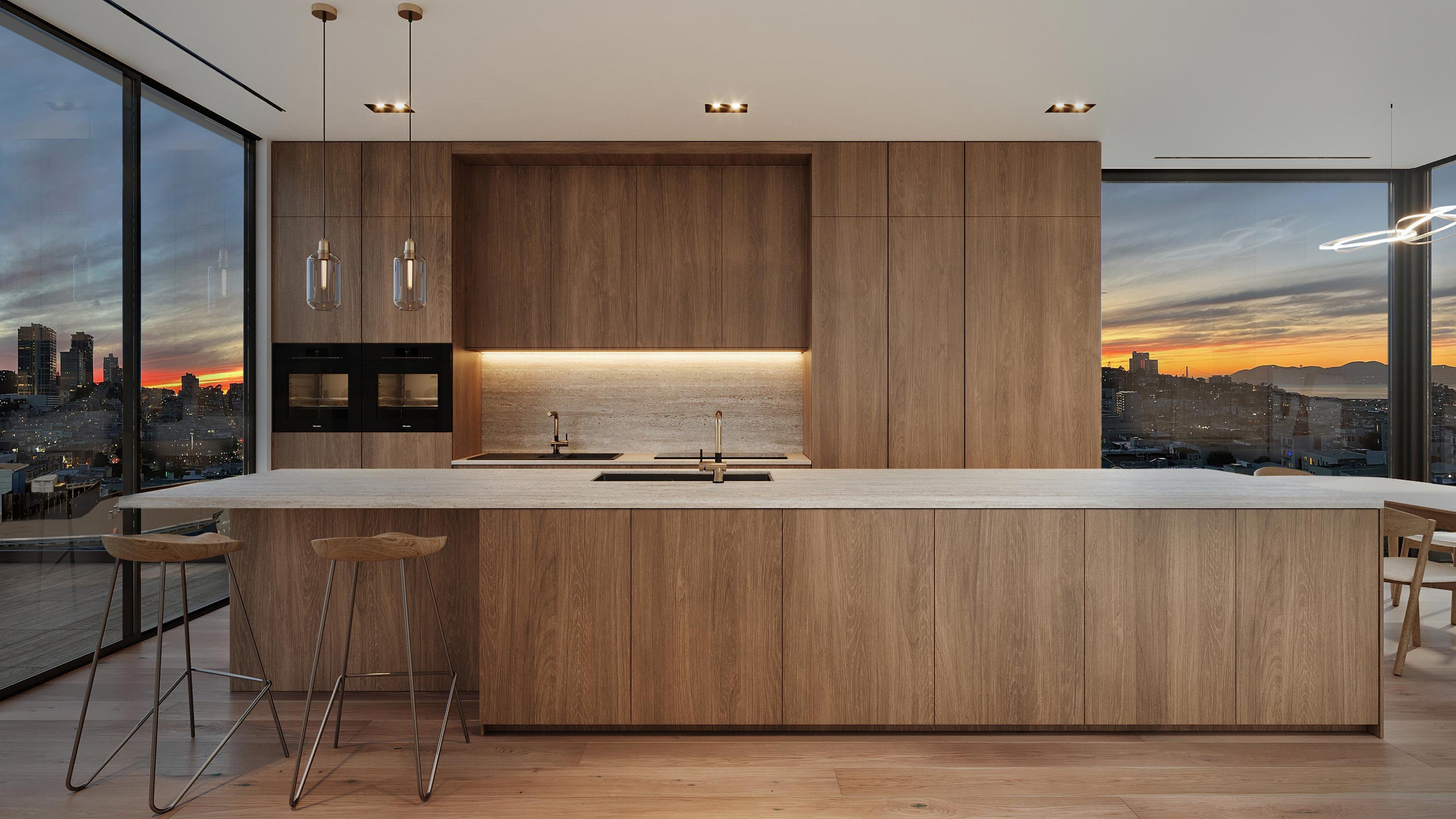 architectural visualization and 3d rendering for a modern kitchen