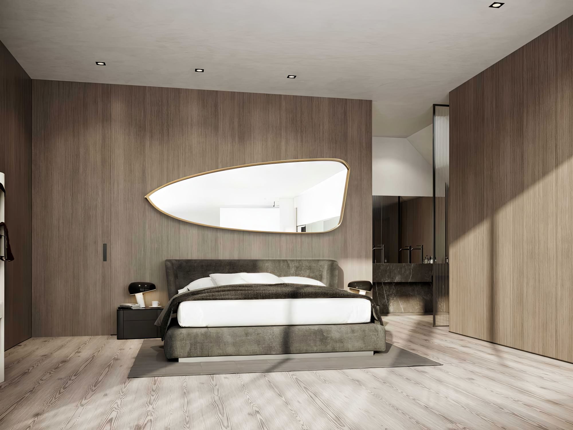 3d rendering of a moden bedroom - architectural and interior design rendering services